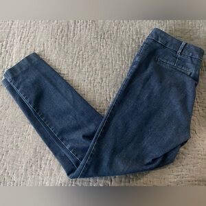 New York & Company Blue Skinny Jeans Trouser Style Business Casual Size 12 Tall